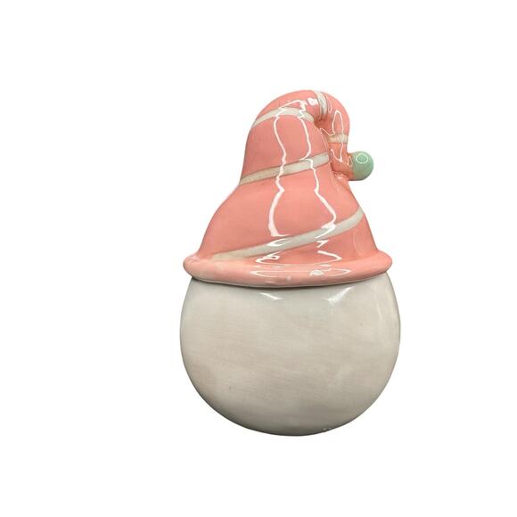 Johanna Parker Green Pink Holiday Christmas Snowman Sugar and Creamer Set - Picture 8 of 11